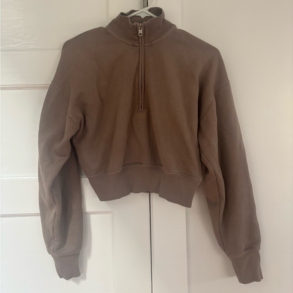 Aritzia Wilfred free airy fleece pullover half zip XXS